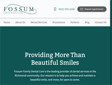 Tablet Screenshot of fossumfamilydentalcare.com